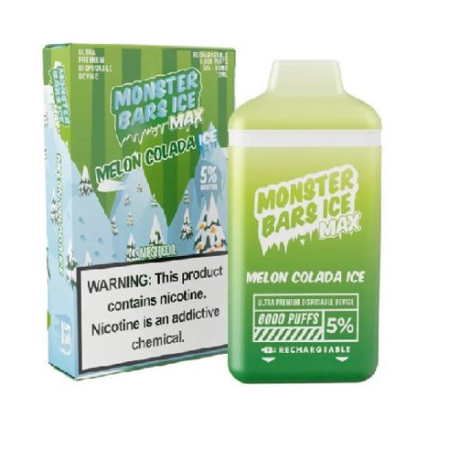 Monster-Bars-Max-6000-puff-melon-colada-ice-Disposable-Vape-smoking-vibes-1-Pack