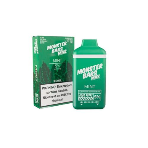 Monster-Bars-Max-6000-puff-mint-Disposable-Vape-smoking-vibes-1-Pack