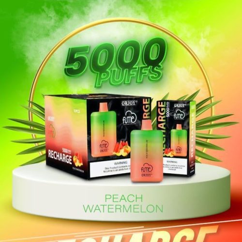 fume-recharge-disposabe-vape-peach-watermelon-1-pack-smoking-vibes