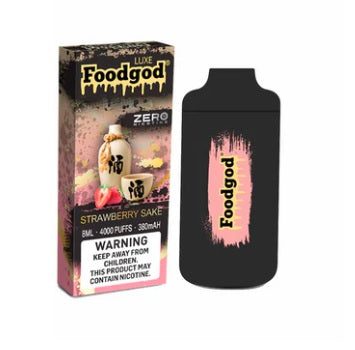 Foodgod-luxe-zero-nicotine-4000-puffs-strawberry-sake-disposable-vape-1-pack